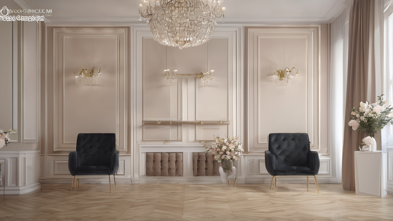 Nowoczesny salon z wysokimi oknami i eleganckimi beżowymi zasłonami sięgającymi od sufitu do podłogi